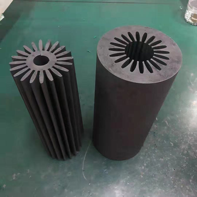 加工實(shí)例：碳素切割石墨齒輪切割效果C型切形機(jī)切樣
