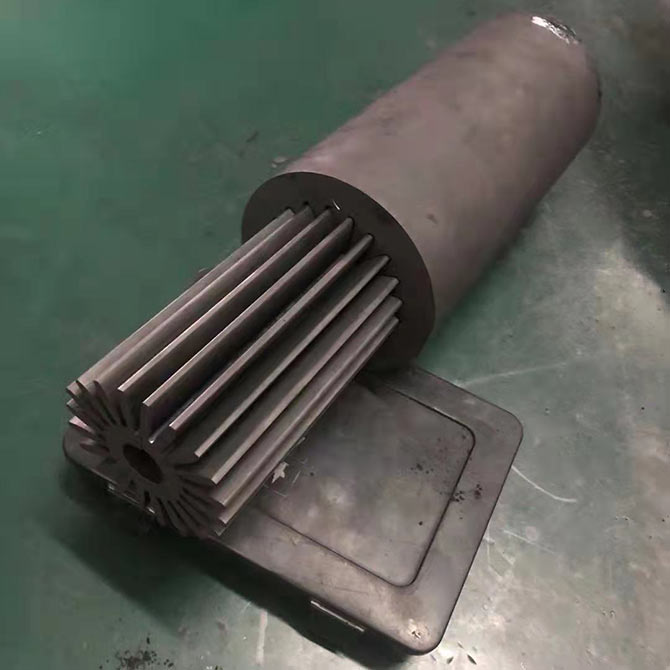 加工實(shí)例：碳素切割石墨齒輪切割效果C型切形機(jī)切樣