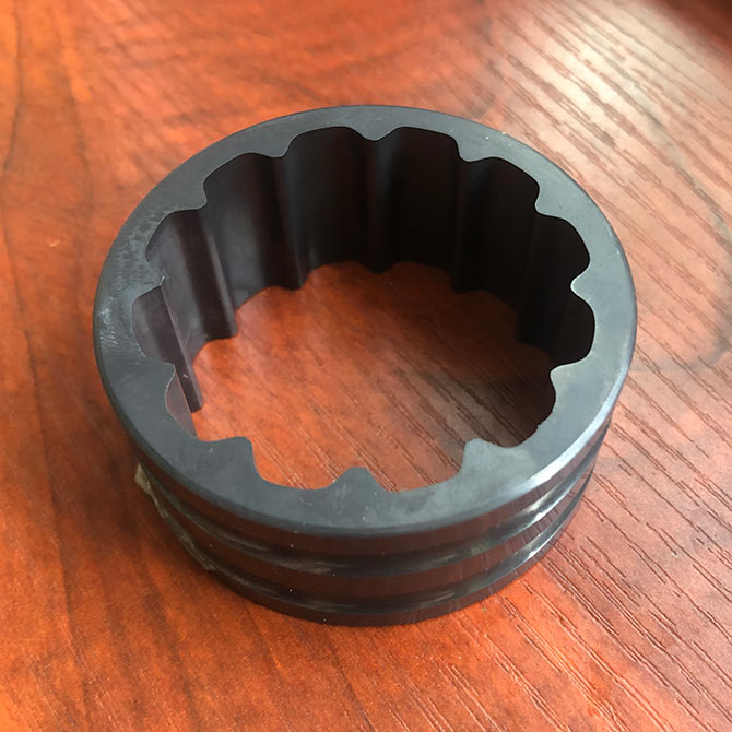 泰州今科C型金剛石線(xiàn)切形機(jī)加工實(shí)例：切割剛玉內(nèi)齒輪